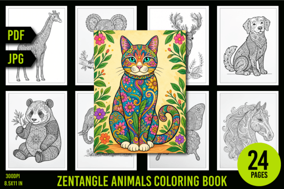 Zentangle Animals Coloring Pages