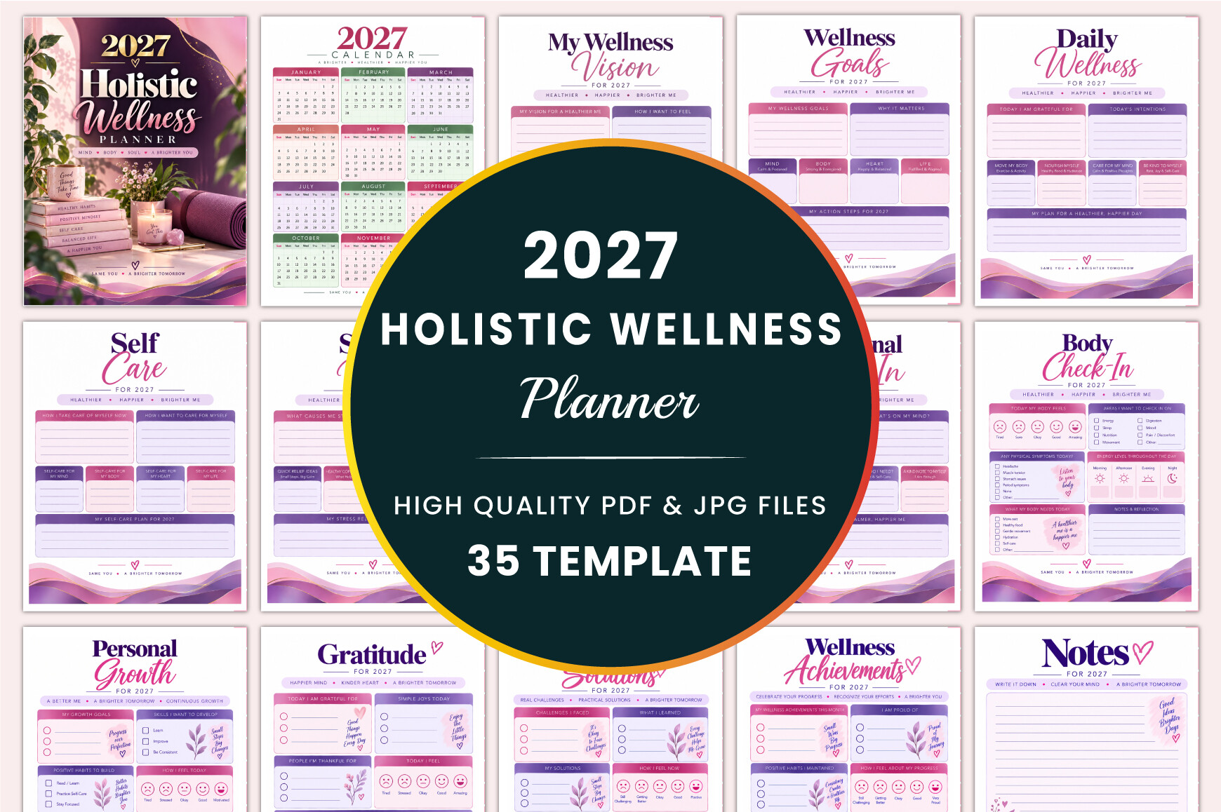 2027 Holistic Wellness Planner KDP