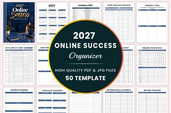 2027 Online Success Organizer KDP Canva