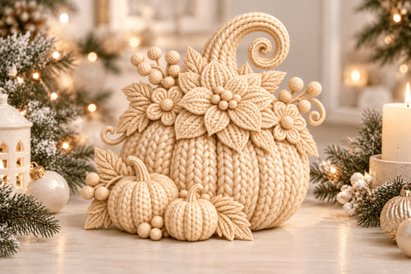 3D Print STL Knitted Pumpkin Basket - Fall Decor & Thanksgiving Centerpiece - Image 3