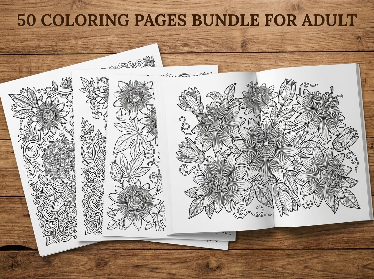 50 Luxury Passion Flower Coloring Pages