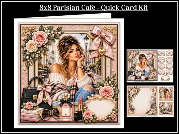 8x8 Parisian Cafe Quick Card Front with