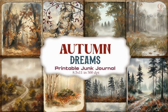 Autumn Dreams Junk Journal Pages