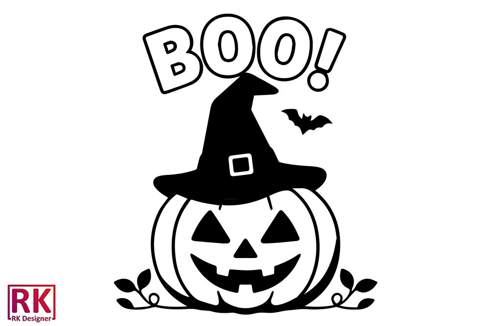 BOO! SVG – Funny Halloween Graphic by Rk Designer · Creative Fabrica