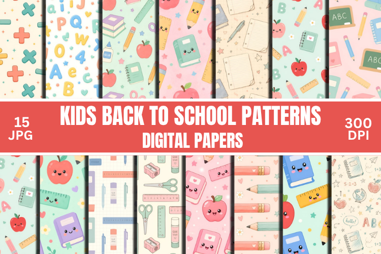 Back to School Digital Paper