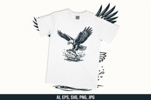 Bald Eagle Catching Fish Vector SVG Graphic by raulyufitraf · Creative ...