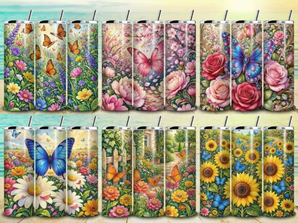 Butterfly Garden Tumbler Wrap Bundle