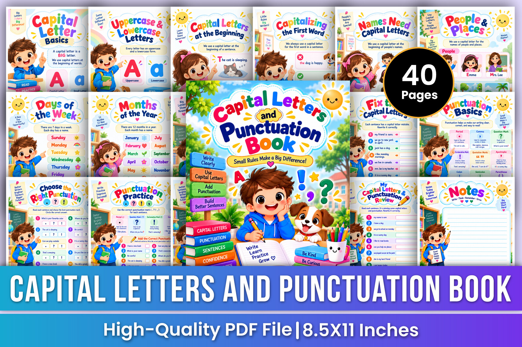 Capital Letters & Punctuation Book Kdp