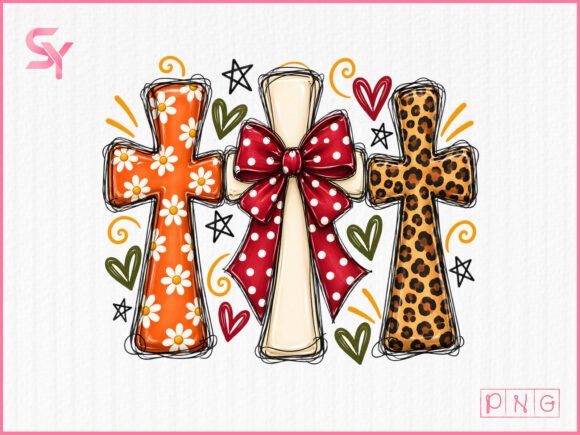 Christian Cross Trio Fall PNG