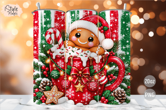 Christmas Gingerbread 20oz Tumbler Wrap