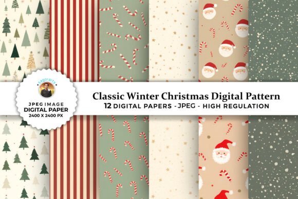 Classic Winter Christmas Digital Pattern