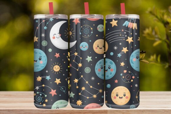Colorful Celestial Space Tumbler Wrap