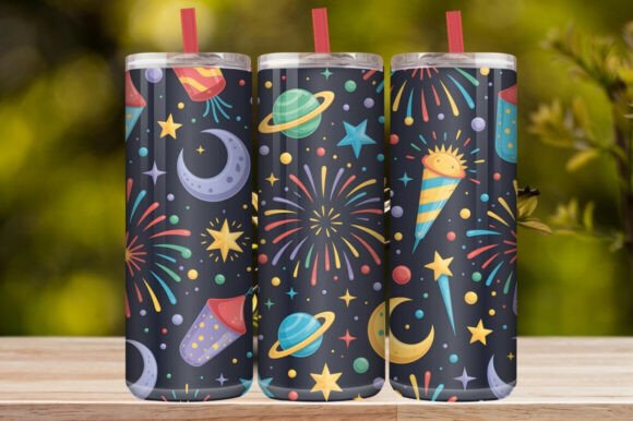 Colorful Celestial Space Tumbler Wrap