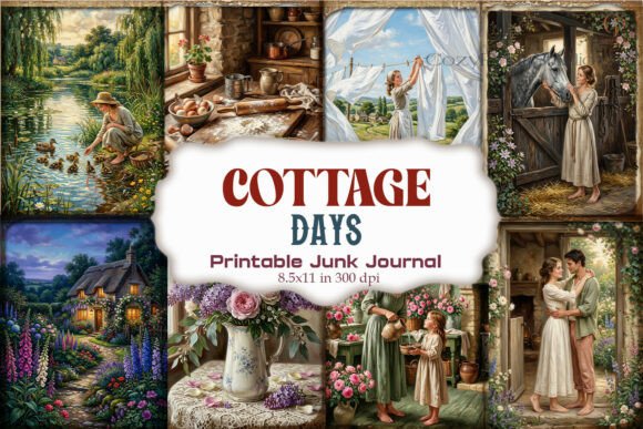 Cottage Days Junk Journal Pages