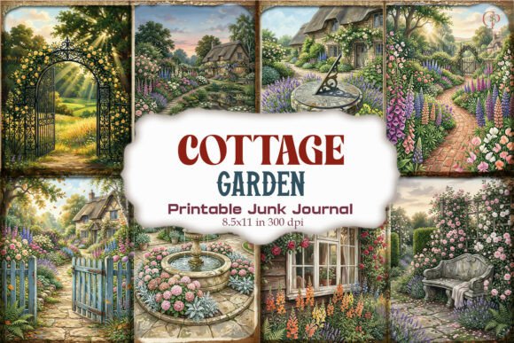 Cottage Garden Junk Journal Paper
