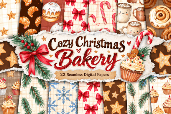 Cozy Christmas Bakery Pattern