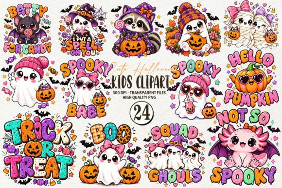 Cute Halloween Kids Clipart