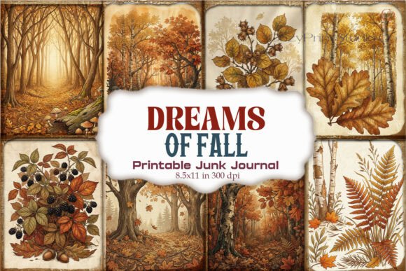 Dreams of Fall Junk Journal Pages