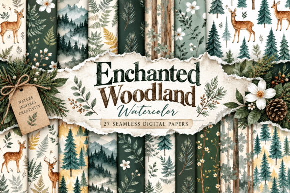 Enchanted Woodland Watercolor