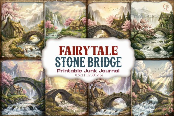 Fairytale Stone Bridge Junk Journal