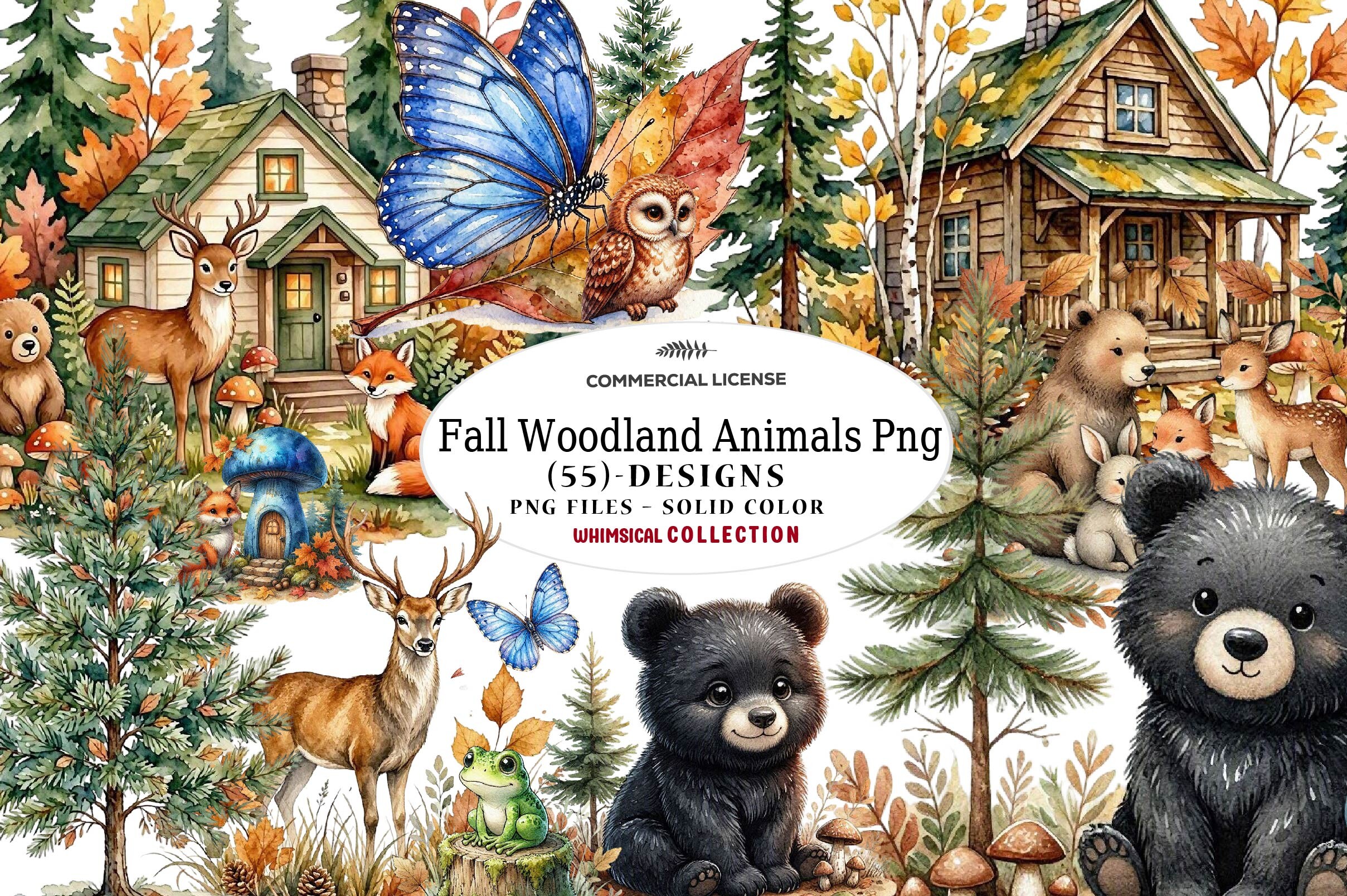 Fall Woodland Animals Png