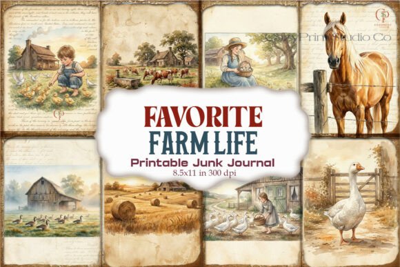 Favorite Farm Life Junk Journal Pages