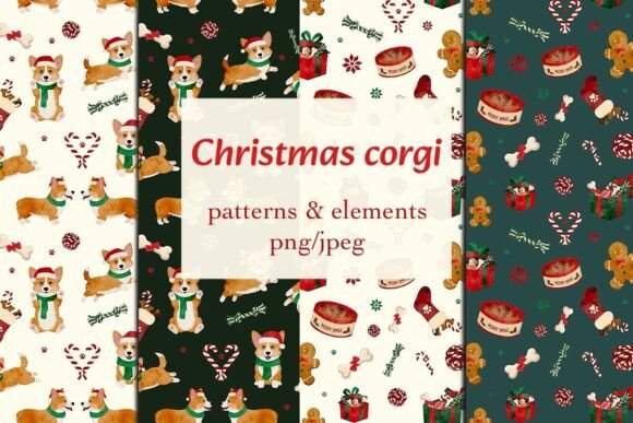 Festive Wrapping Paper Christmas Corgi