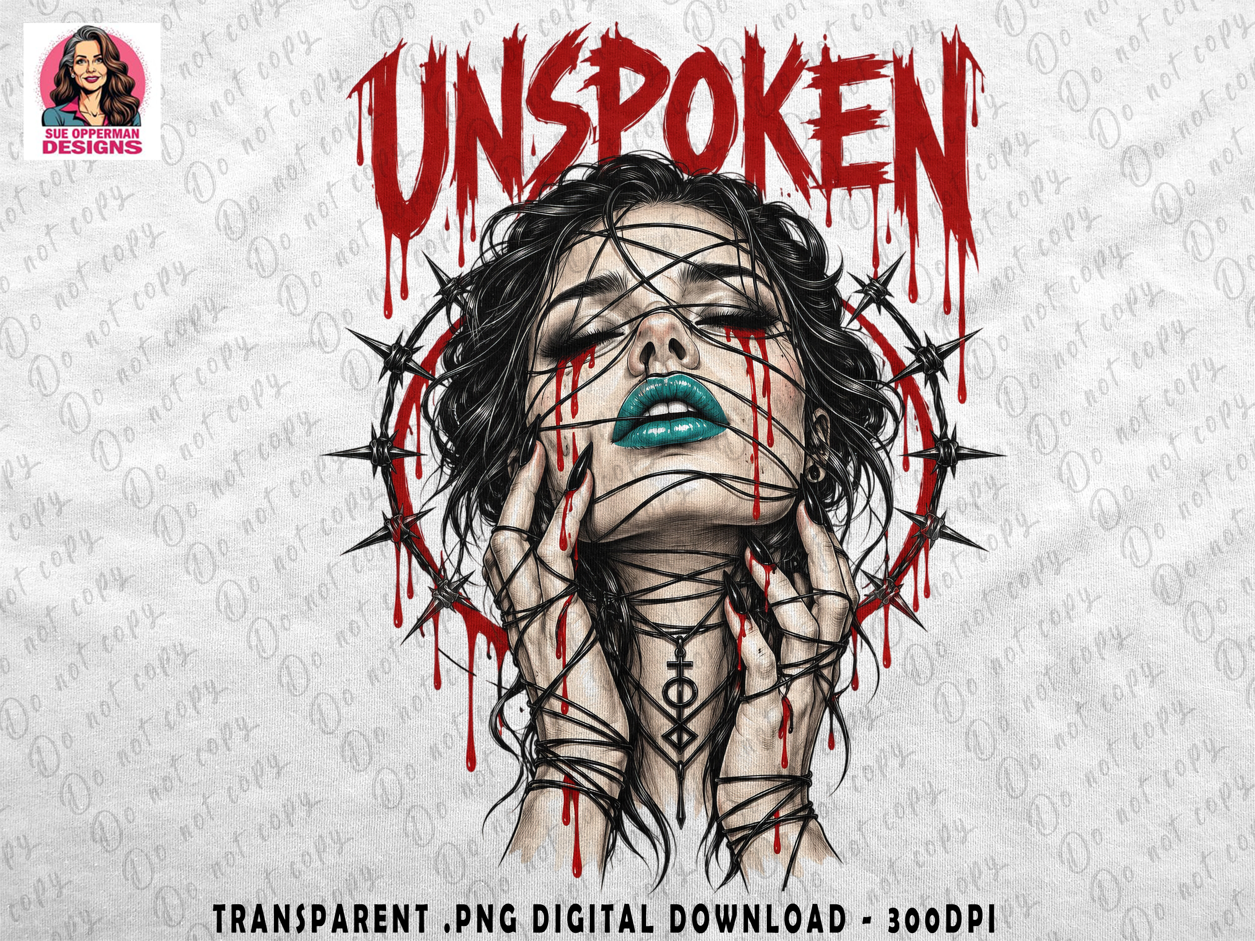 Gothic Girl - Unspoken Words Dark Art Graphic by Sue Opperman Designs ...