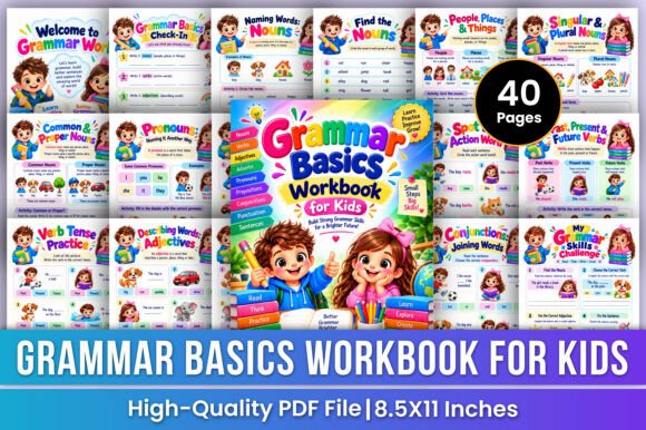 Grammar Basics Workbook for Kids | Nouns