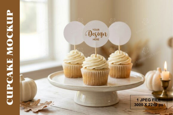 Halloween Cupcake Topper Mockup 03