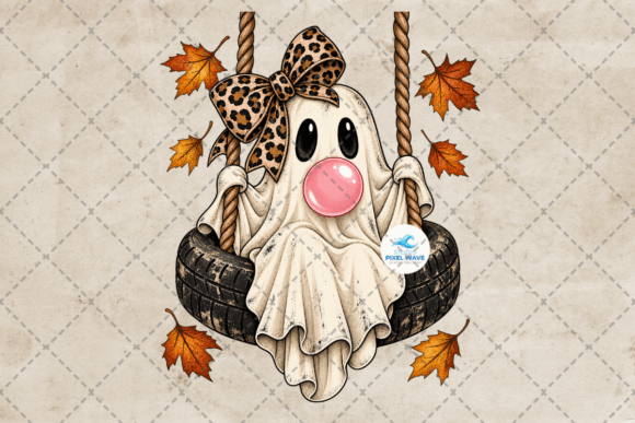 Halloween Fall Bubble Gum Ghost Png