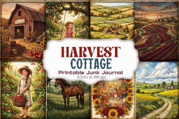 Harvest Cottage Junk Journal Pages