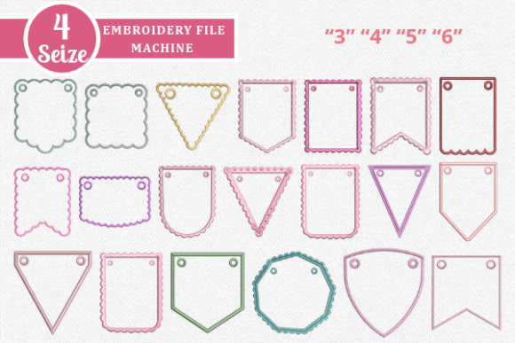 ITH Scallop Tag Embroidery Baby Designs