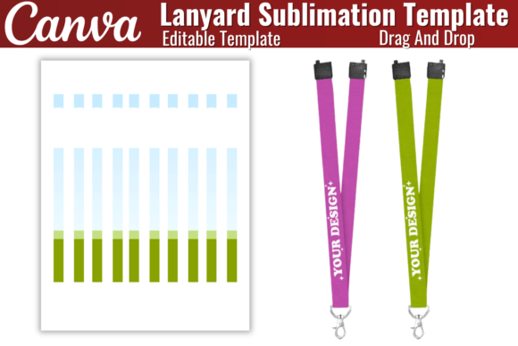 Lanyard Sublimation Canva Template