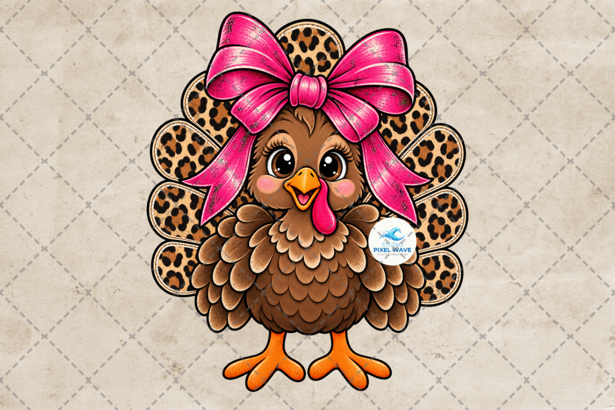 Leopard Thanksgiving Girl Turkey Png