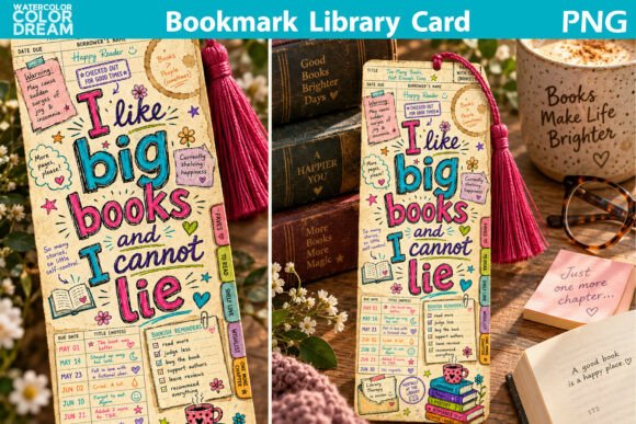 Library Card Bookmark
