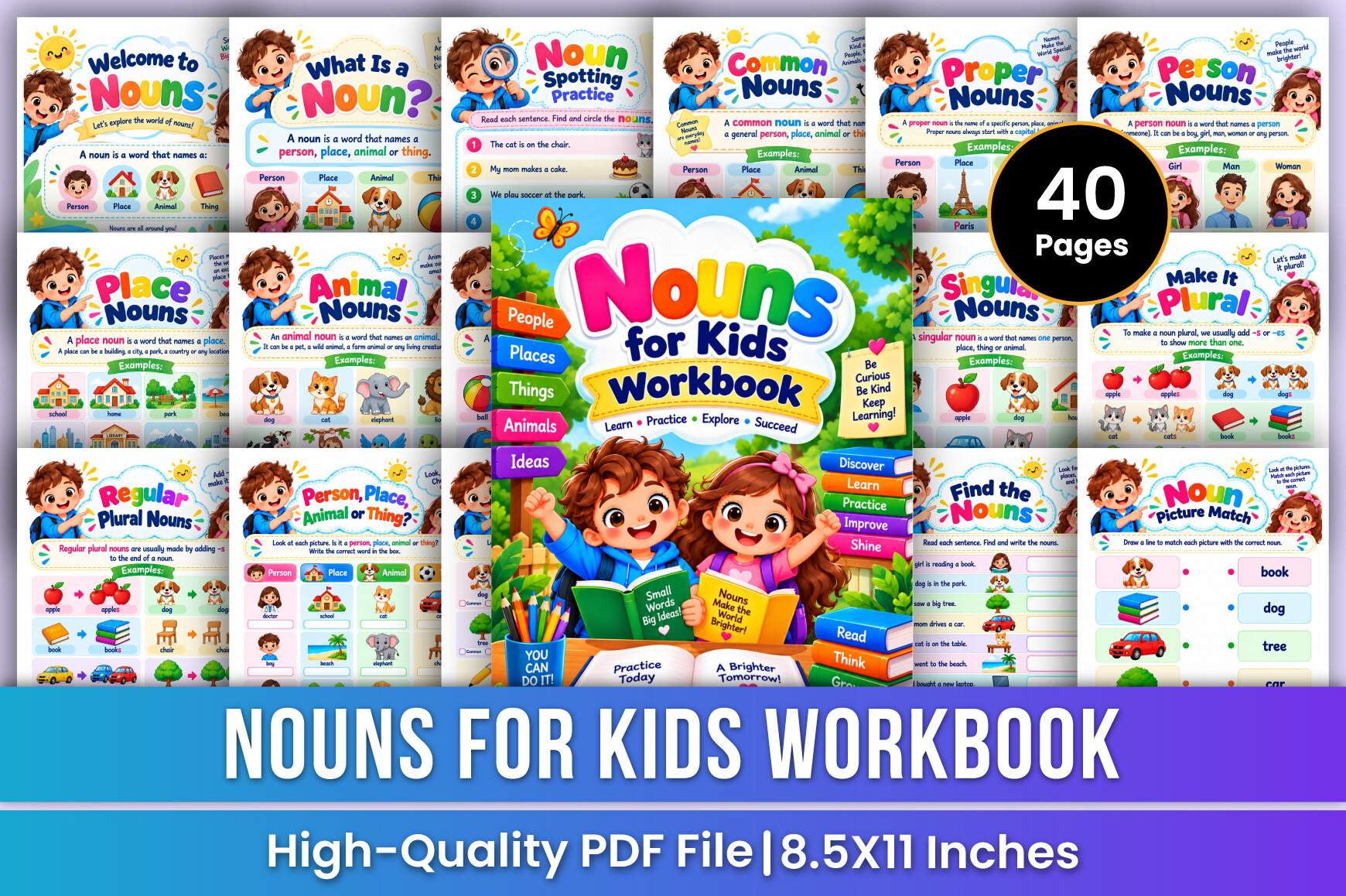 Nouns for Kids Workbook | Common Book