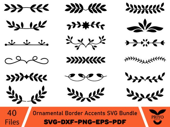 Ornamental Border Accents SVG Bundle