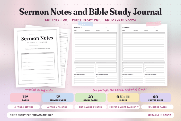Sermon Notes & Bible Study Journal