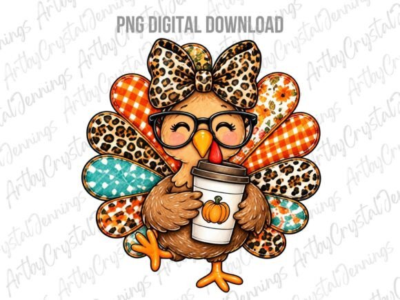 Thanksgiving Turkey Autumn Coffee PNG