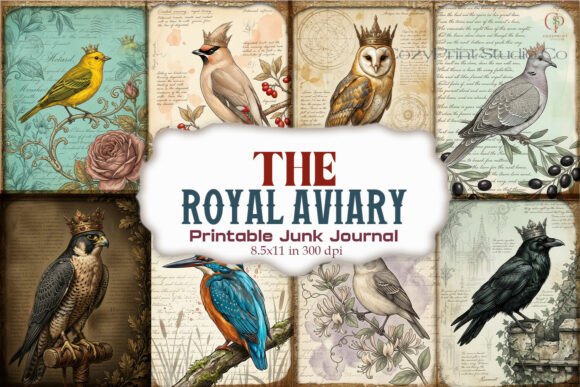 The Royal Aviary Junk Journal Pages