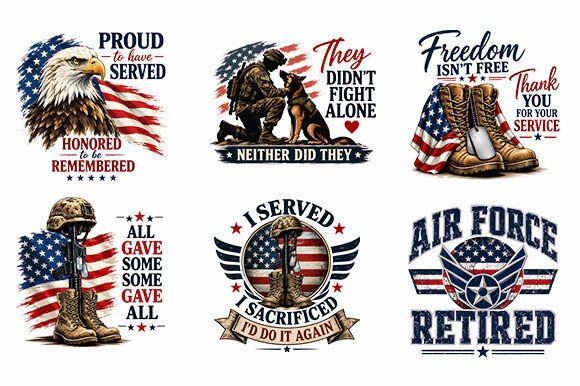 Veteran Military PNG Bundle