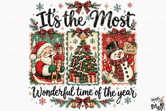Vintage Christmas PNG Sublimation