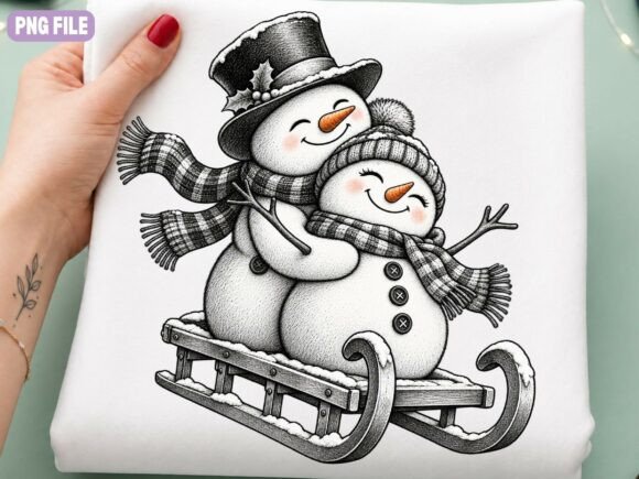 Vintage Snowman Christmas Sublimation PN