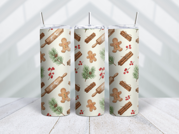 Watercolor Holiday Baking Tumbler Wrap