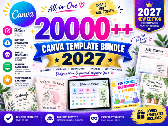 20,000++ Canva Templates Mega Bundle