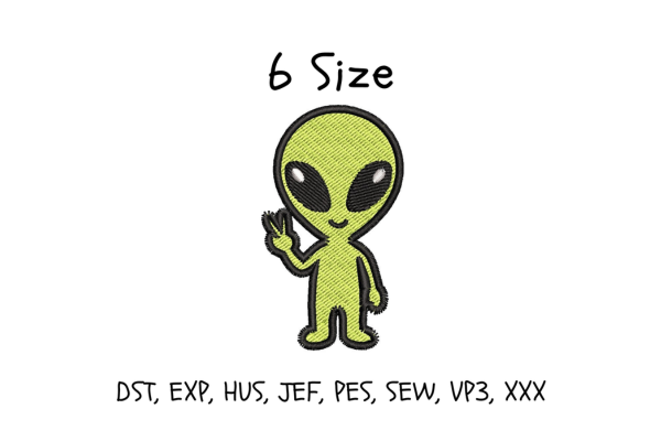 Alien Embroidery Design