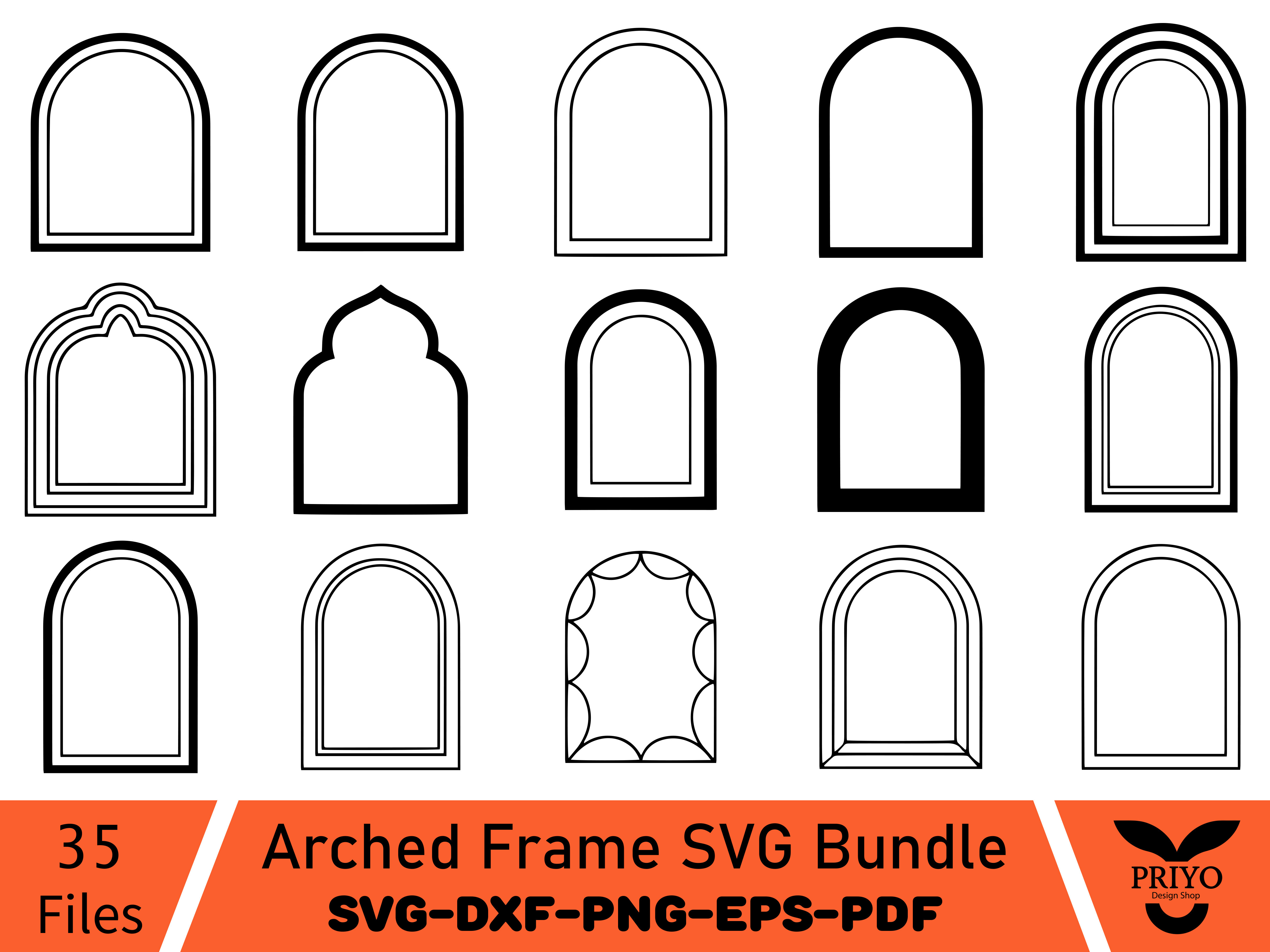 Arched Frame SVG Bundle