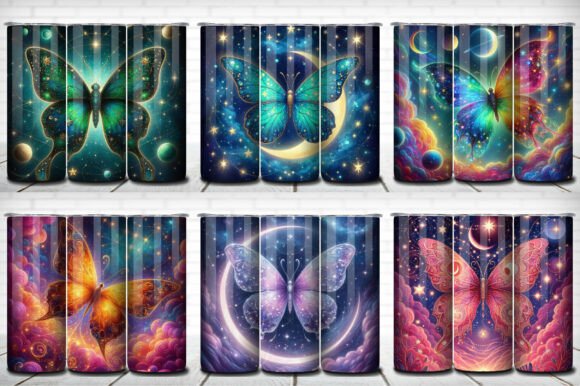 Celestial Butterfly Tumbler Wrap 6-in-1