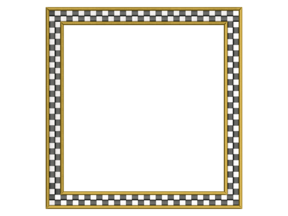 Checkered Square Placemat Embroidery